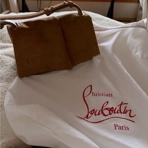 Christian Louboutin Brown Leather Clutch